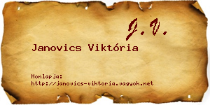 Janovics Viktória névjegykártya